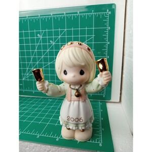 2006 Precious Moments Porcelain Girl Bell Ringer - String‎ Ornament #610002